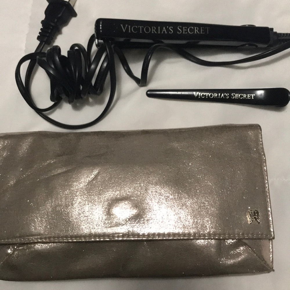 Victoria’s Secret mini travel flat iron w/ case